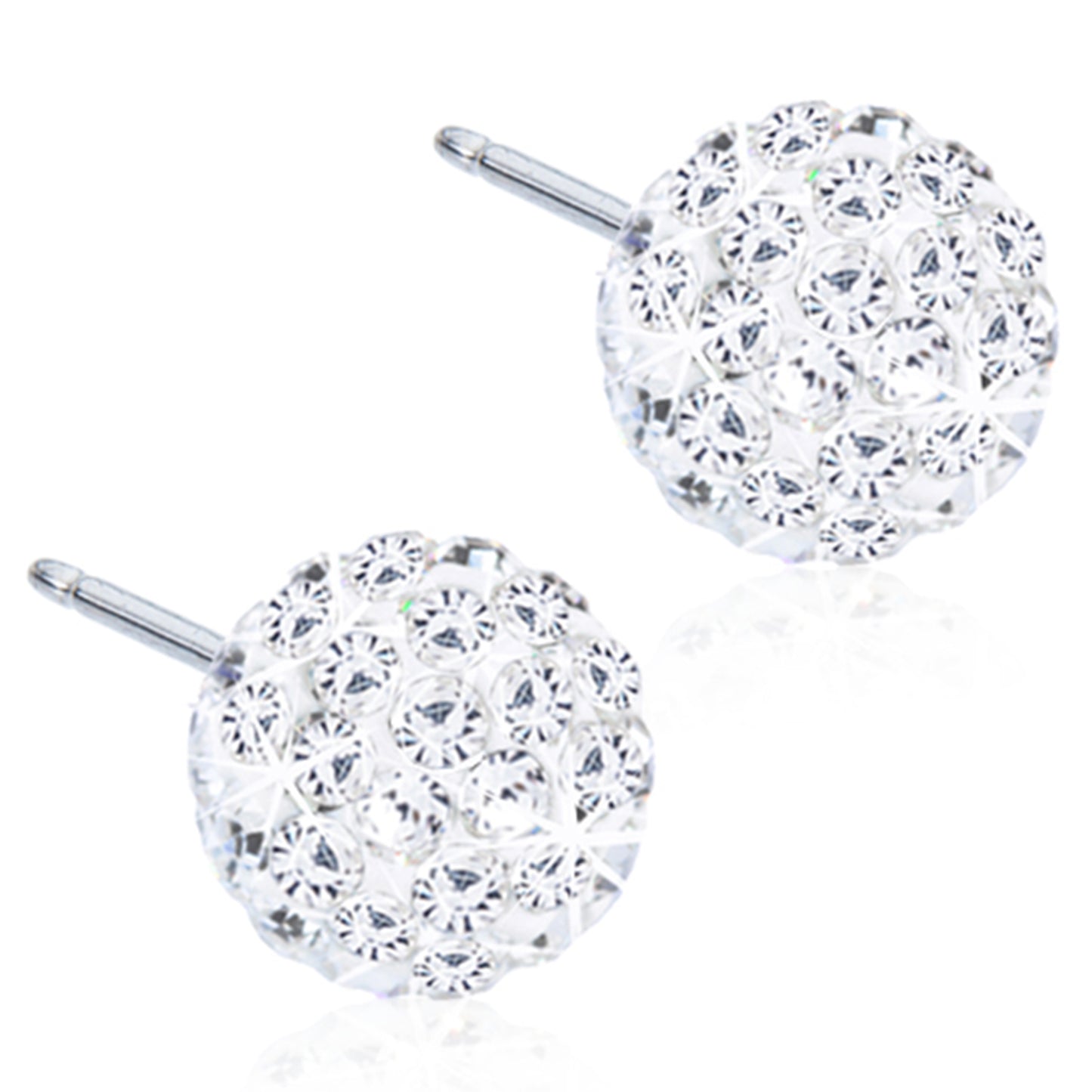 Crystal Ball Earrings - 8MM