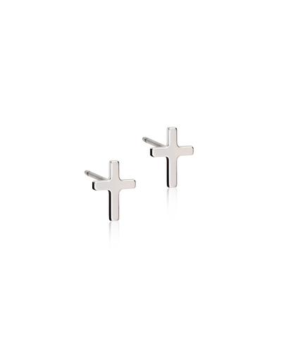 Plain Cross Earring -NT