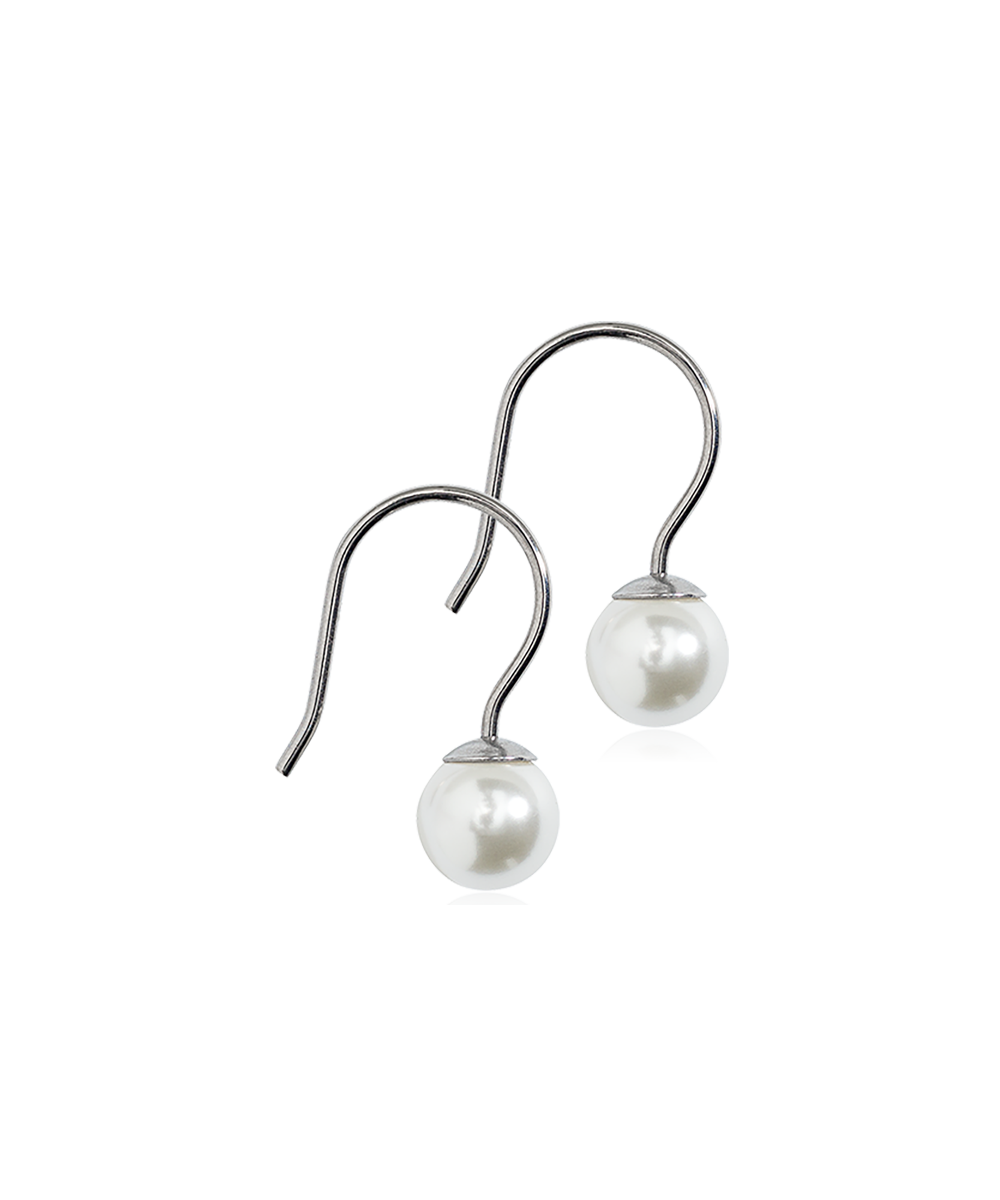 Mini Pendant Pearl Earring -NT