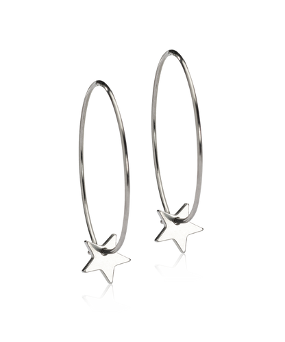 Ear Ring 25 mm, Pendant Star -NT