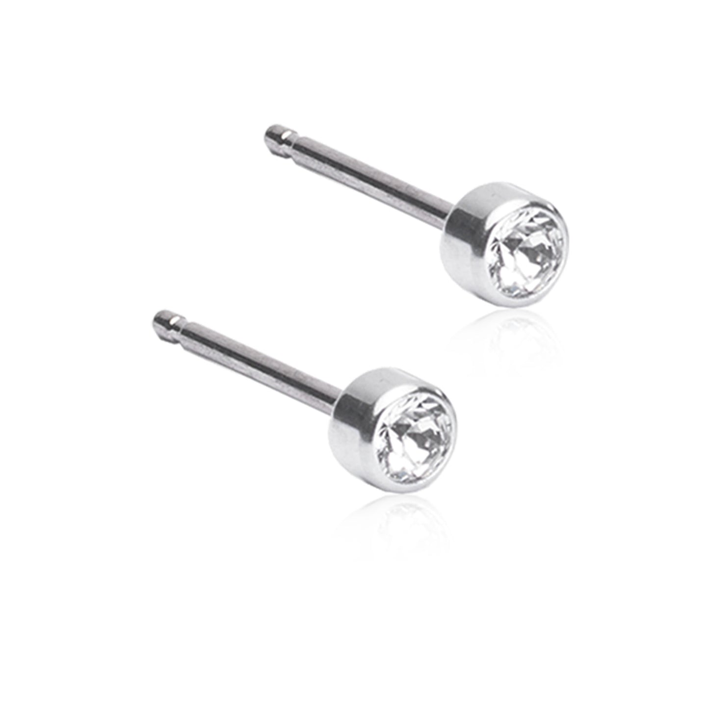 Bezel Earring 3 mm -ST