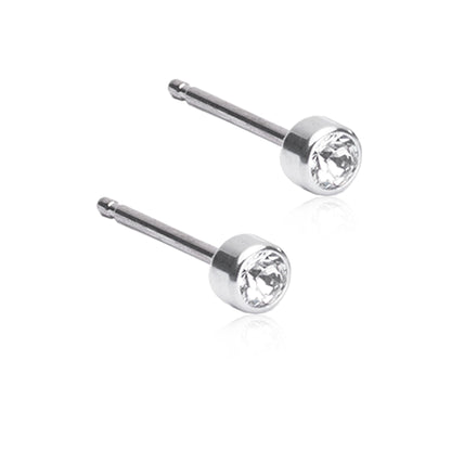 Bezel Earring 3 mm -ST