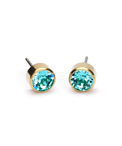 Bezel Earring 6 mm -GT