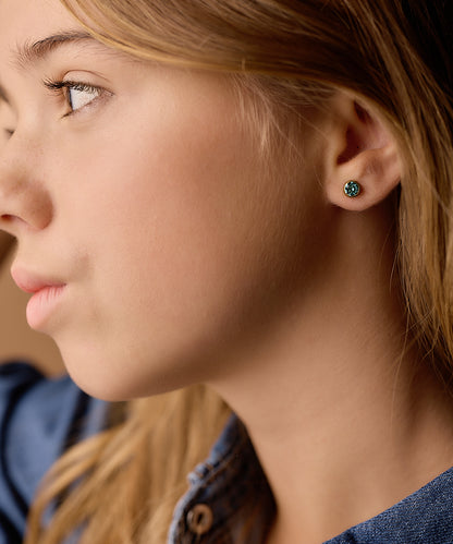 Bezel Earring 6 mm -GT