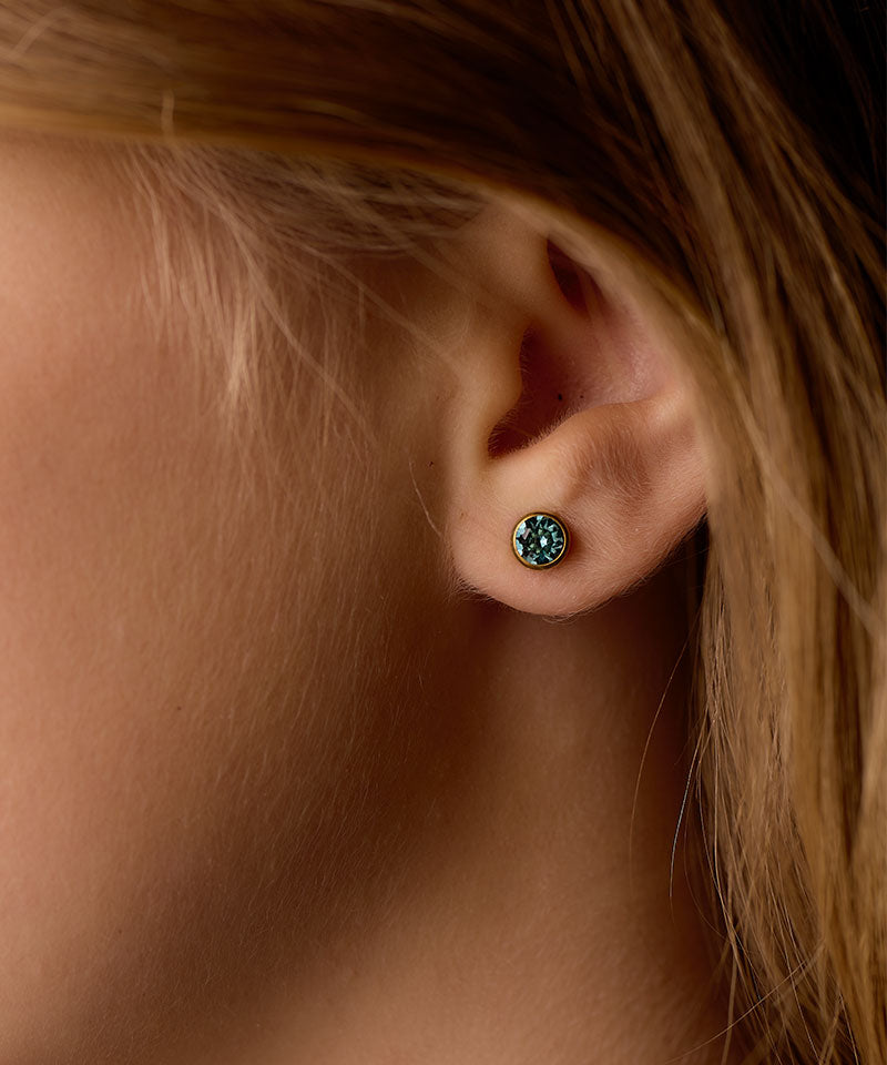 Bezel Earring 6 mm -GT