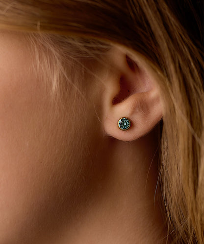 Bezel Earring 6 mm -GT