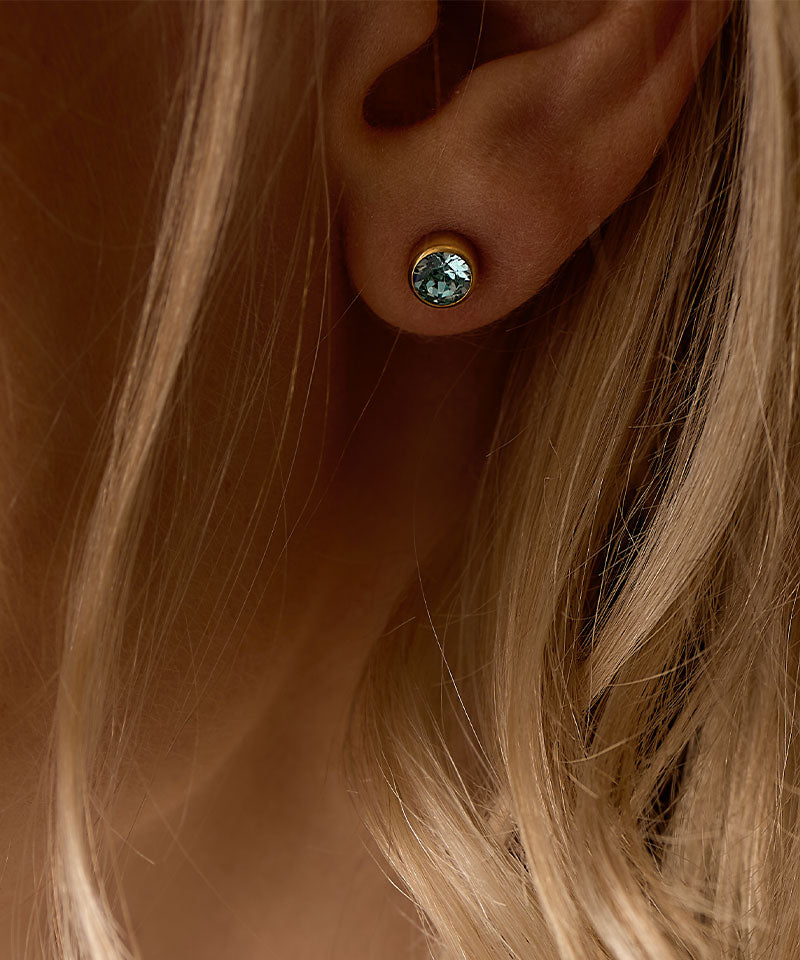 Bezel Earring 6 mm -GT