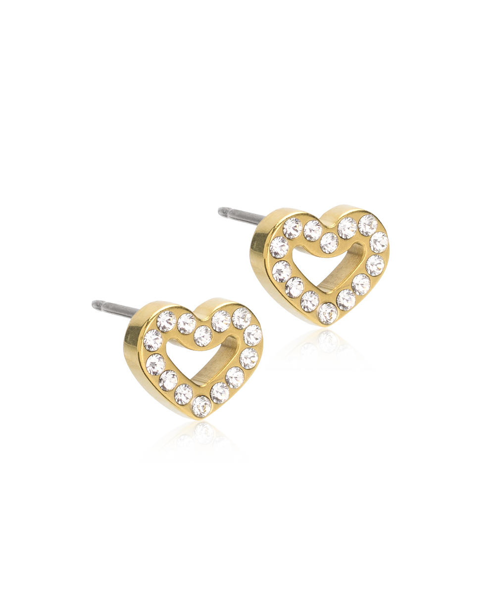 Brilliance Heart Hollow Earring -GT
