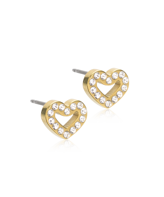 Brilliance Heart Hollow Earring -GT