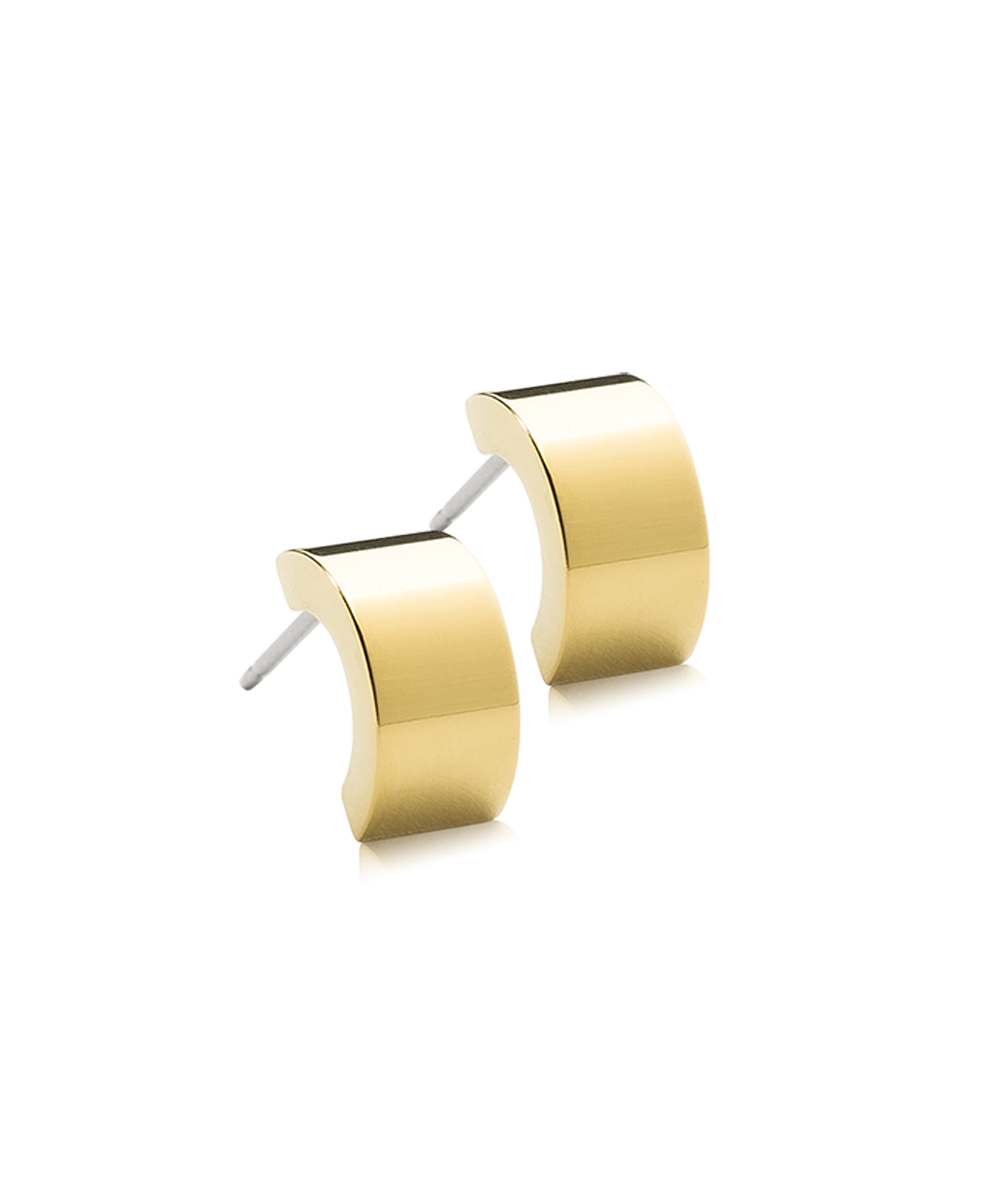 Pendant Plain Grand Curved Earring 10 mm -GT