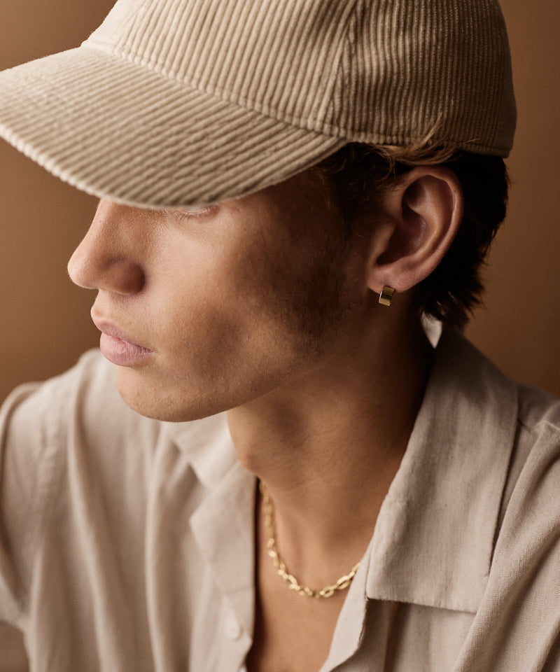 Pendant Plain Grand Curved Earring 10 mm -GT