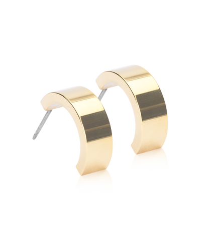 Pendant Plain Grand Curved Earring 15 mm -GT