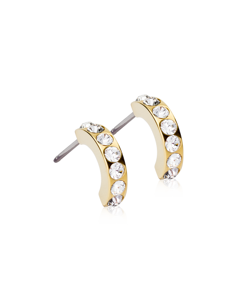 Pendant Brilliance Curved Earring 10 mm -GT