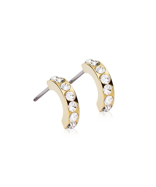 Pendant Brilliance Curved Earring 10 mm -GT