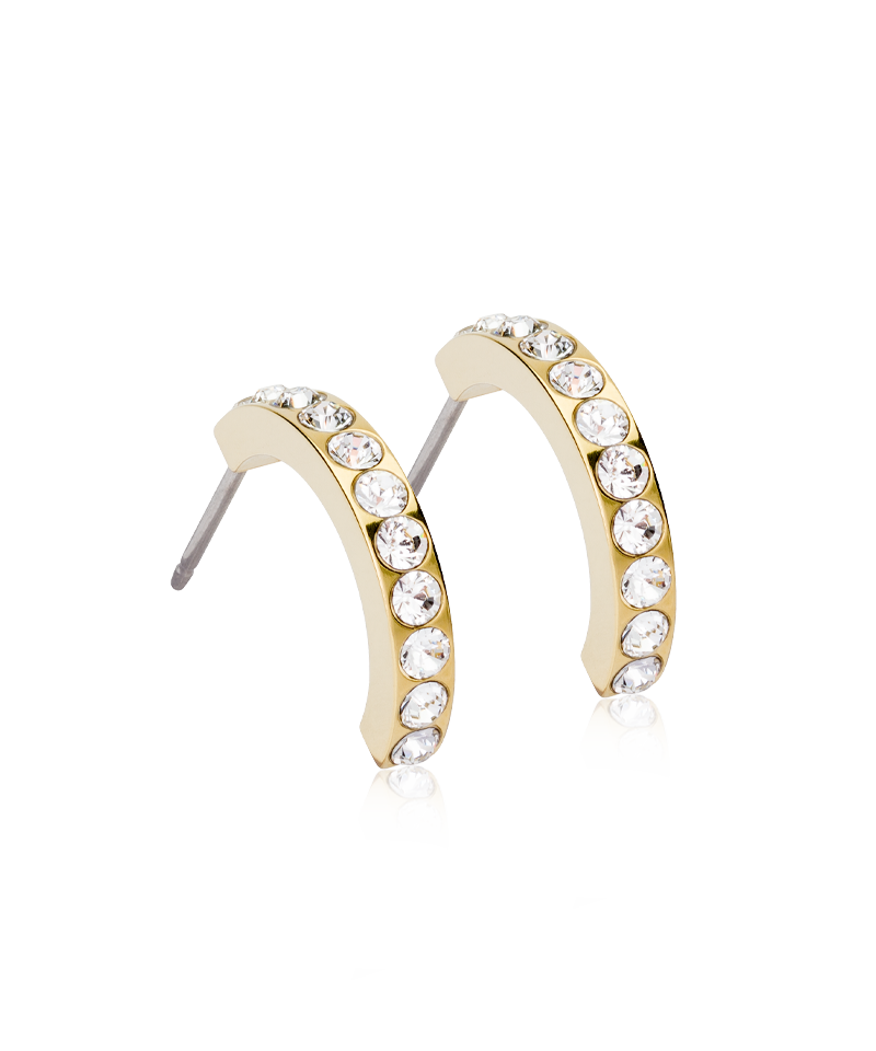 Pendant Brilliance Curved Earring 15 mm -GT