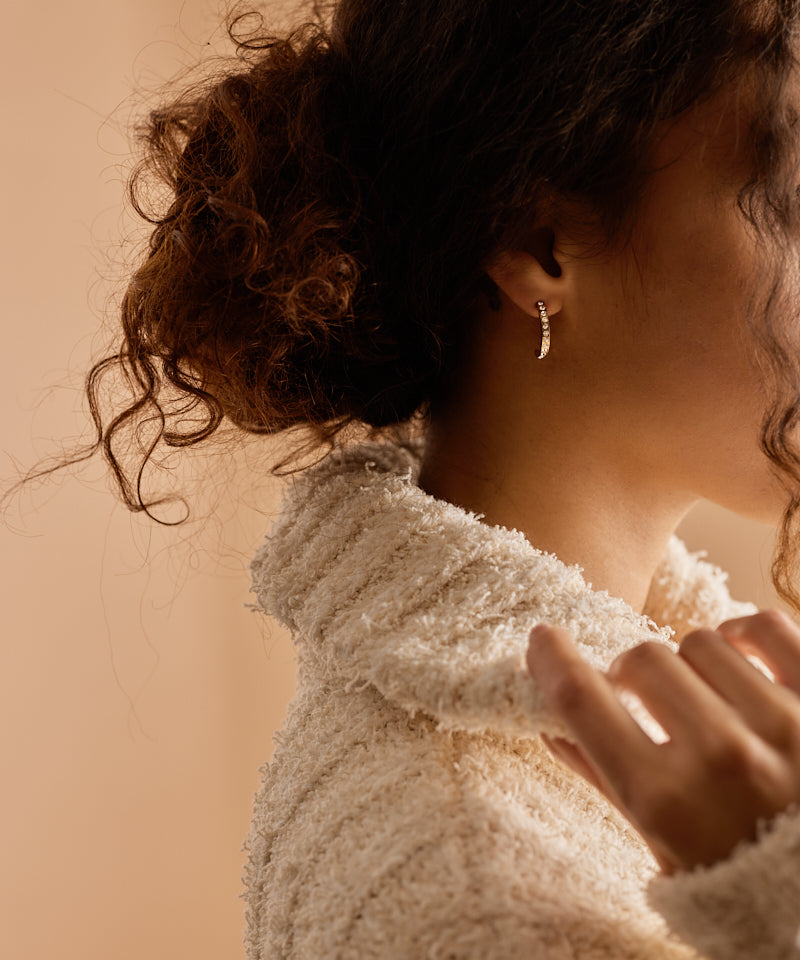 Pendant Brilliance Curved Earring 20 mm -GT