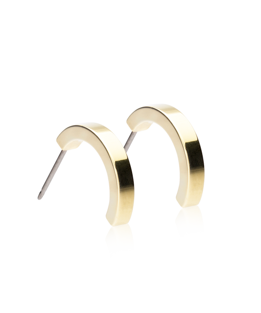 Pendant Plain Curved Earring -GT