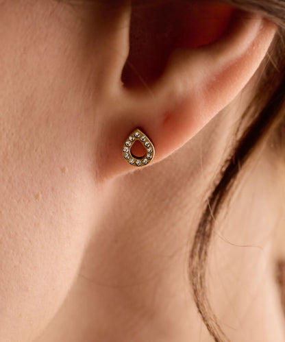 Brilliance Drop Hollow Earring -GT