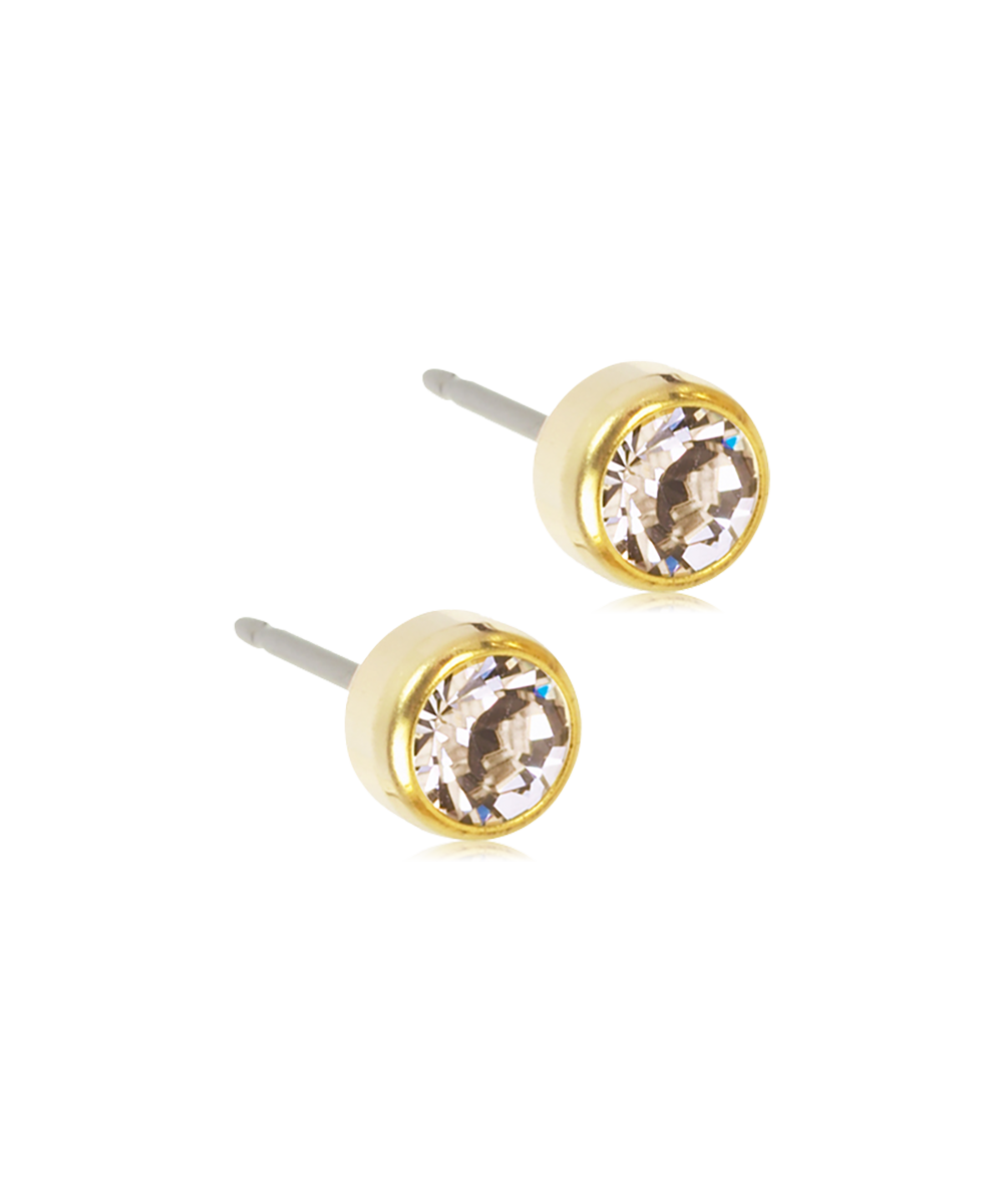 Bezel Earring 5 mm -GT