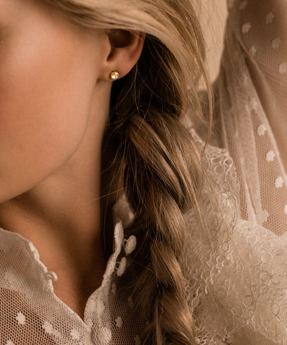 Bezel Earring 5 mm -GT