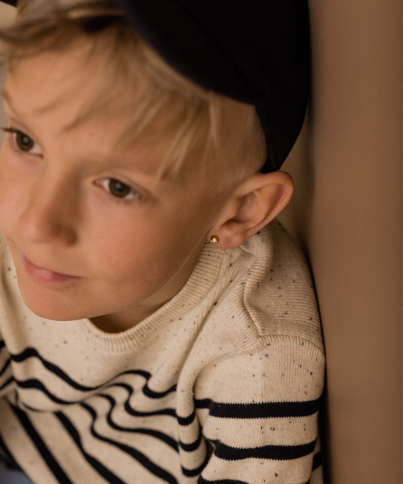 Bezel Earring 5 mm -GT