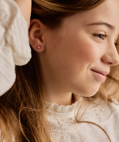 Bezel Earring 5 mm -GT