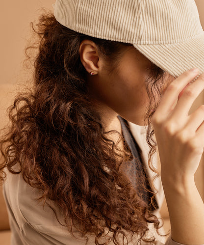 Bezel Earring 5 mm -GT