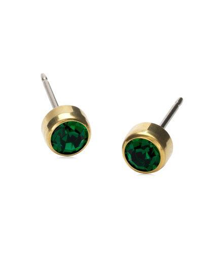 Bezel Earring 5 mm -GT