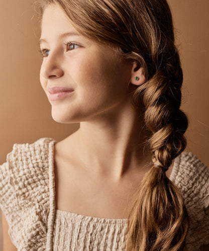 Bezel Earring 5 mm -GT