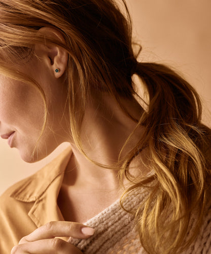 Bezel Earring 5 mm -GT