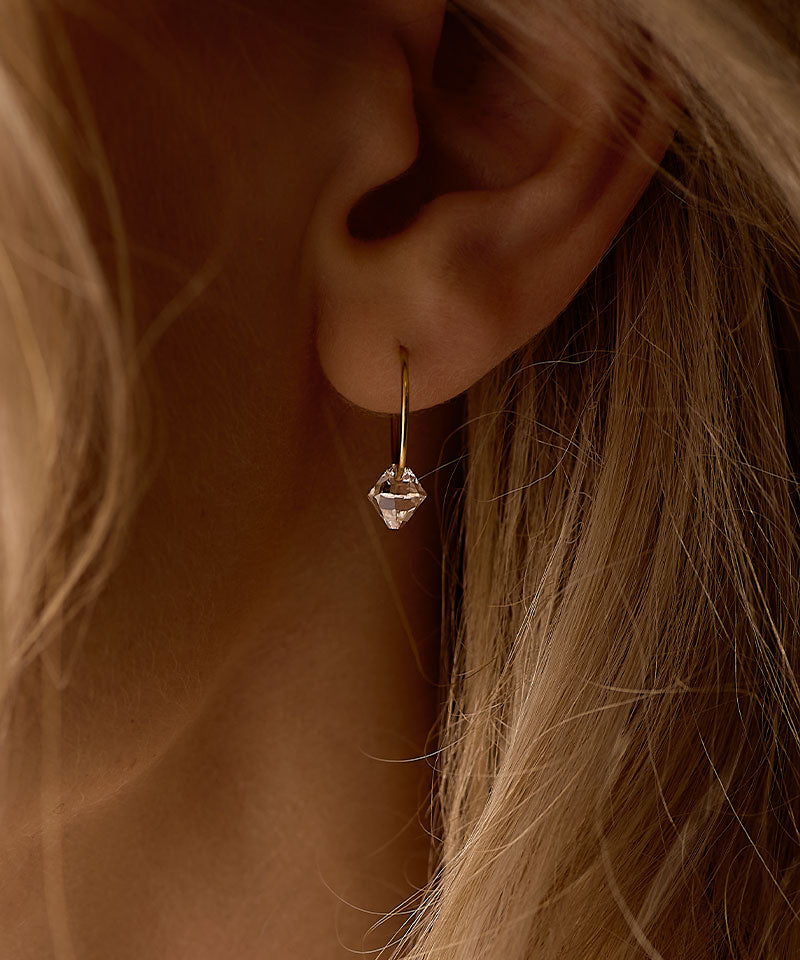 Ear Ring 14 mm, Bicone -GT