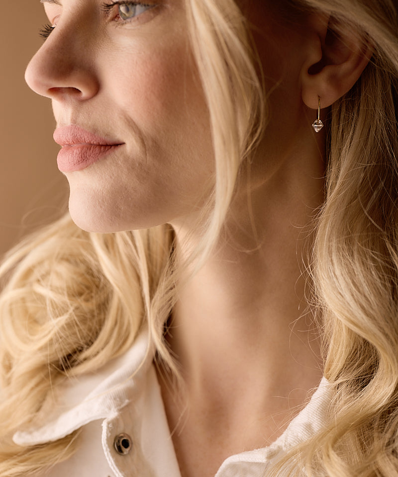 Ear Ring 14 mm, Bicone -GT