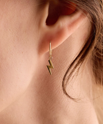 Ear Ring 14 mm, Pendant Flash -GT