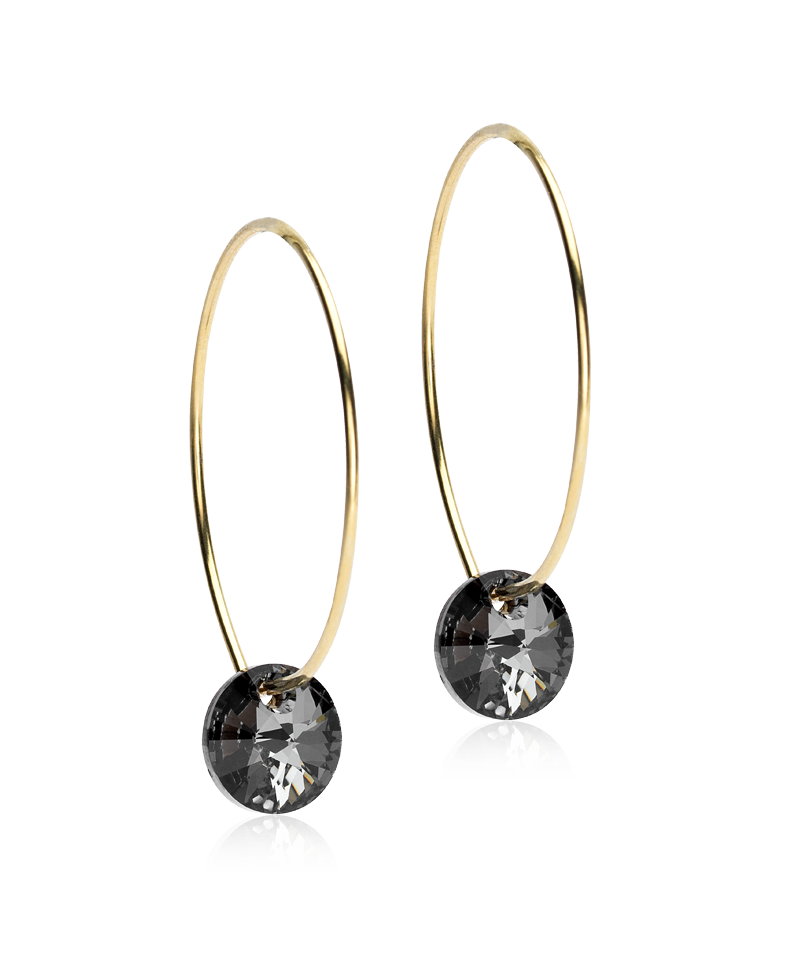 Round Earring, 25 mm -GT