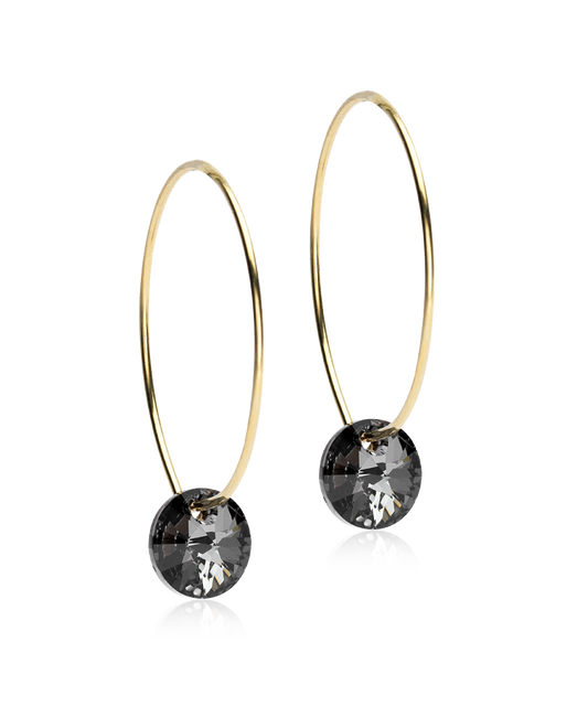 Round Earring, 25 mm -GT