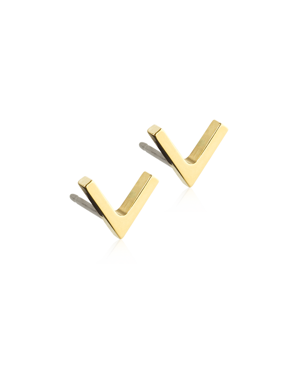 Plain V Earring -GT