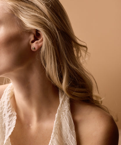 Half ball Earring 6 mm -GT