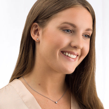 Bezel Earring 4 mm -ST