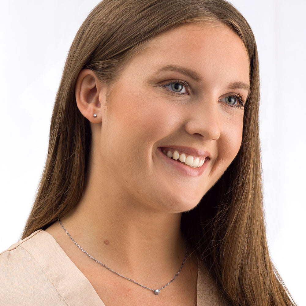 Bezel Earring 3 mm -ST