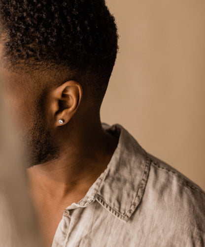 Bezel Earring 6 mm -ST