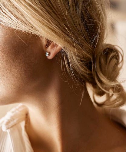 Bezel Earring 6 mm -ST