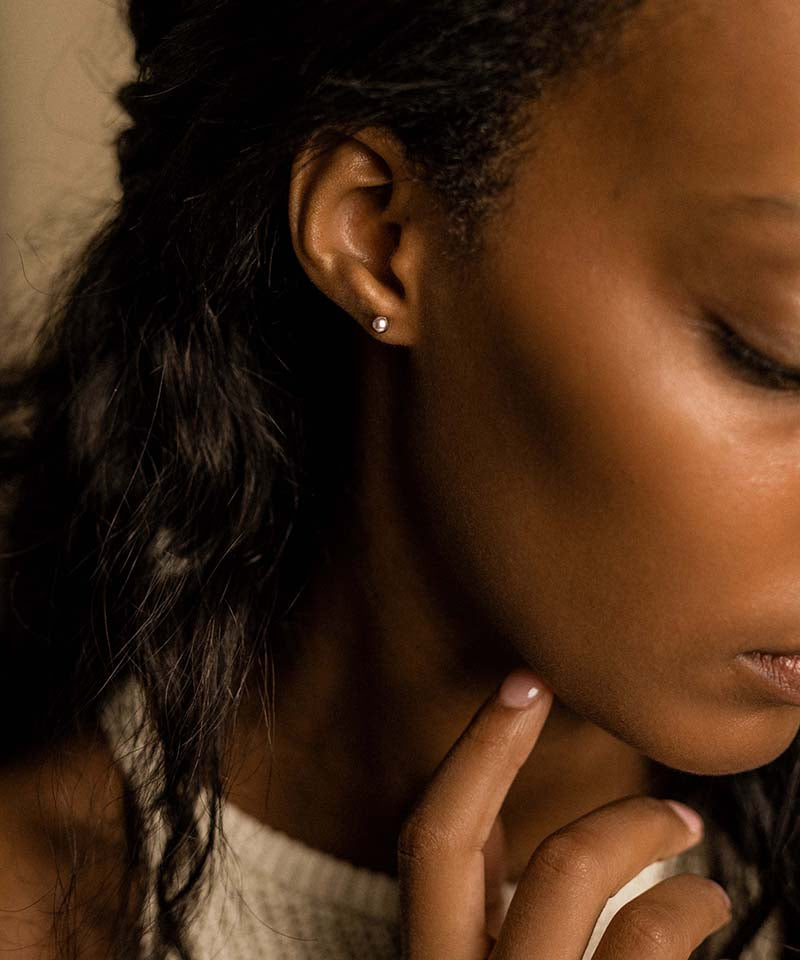 Ball Earring 4 mm -ST