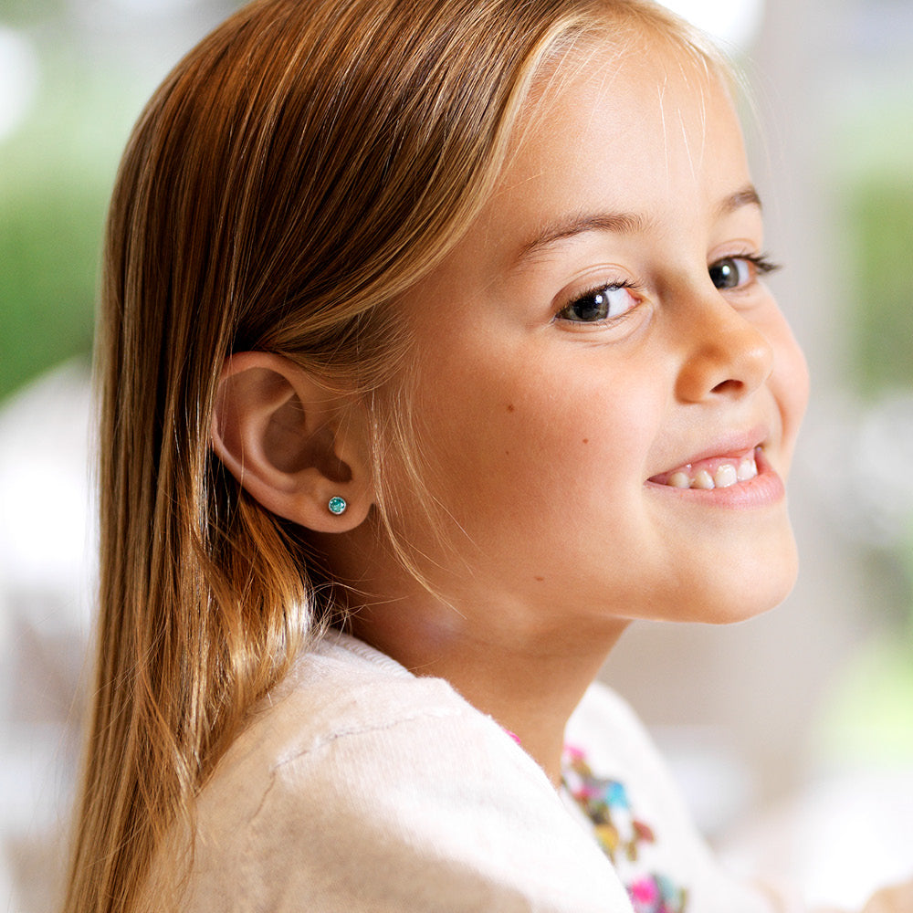 Bezel Earring 5 mm -ST