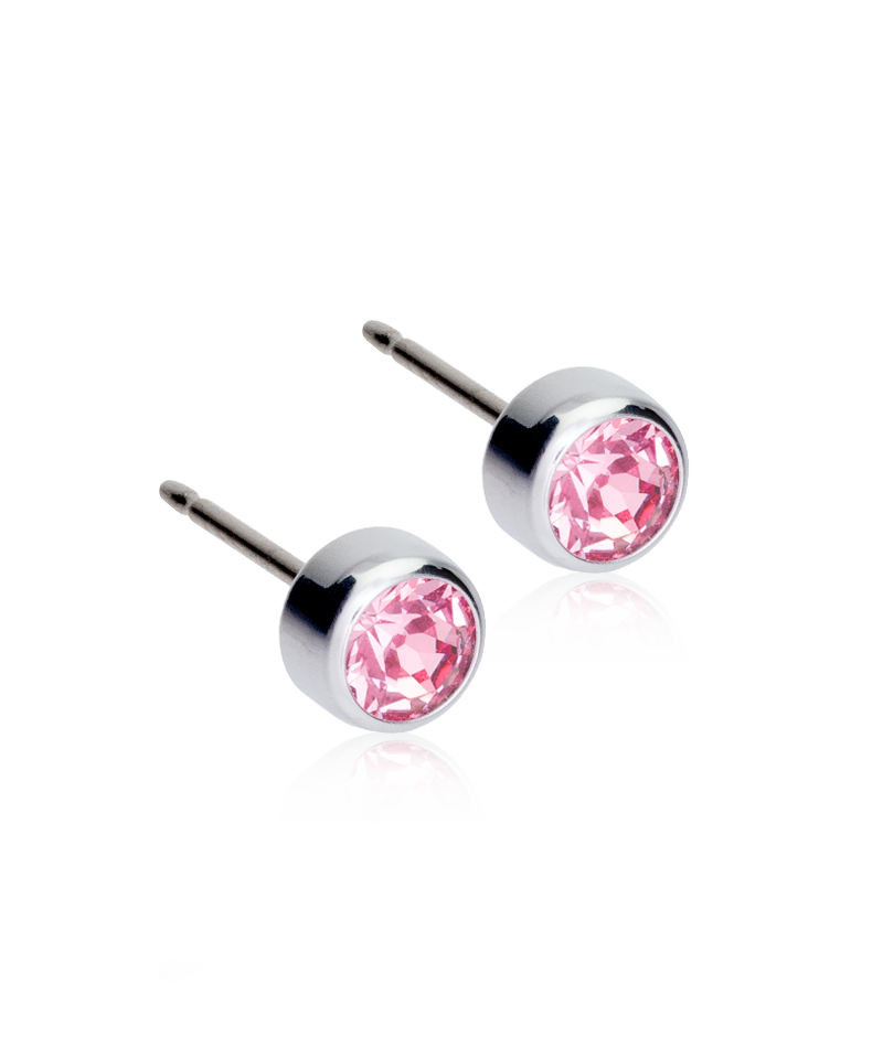 Bezel Earring 5 mm -ST