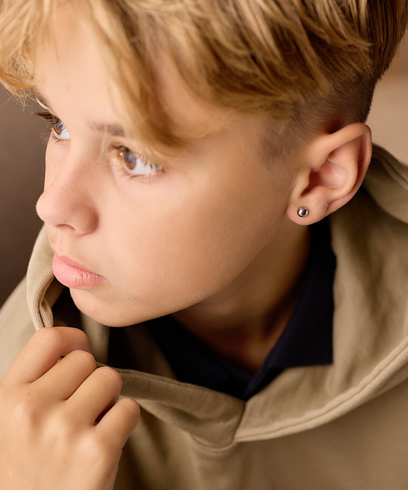 Half ball Earring 6 mm -ST