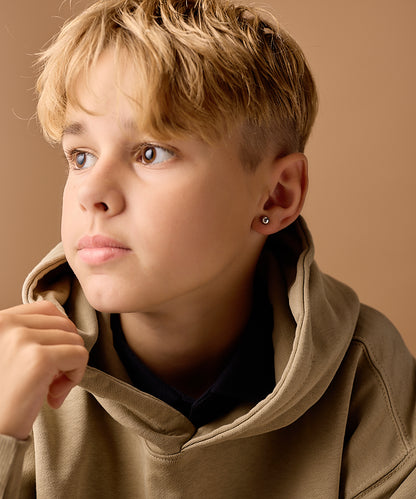 Half ball Earring 6 mm -ST