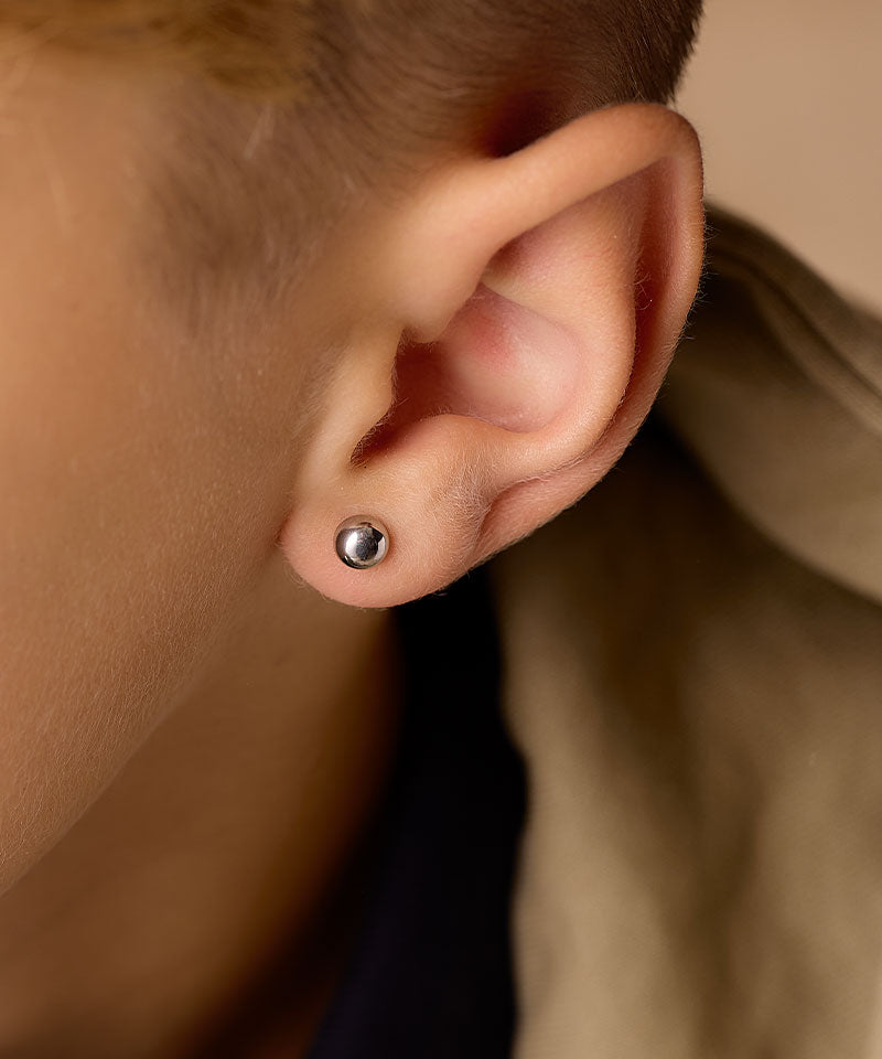 Half ball Earring 6 mm -ST