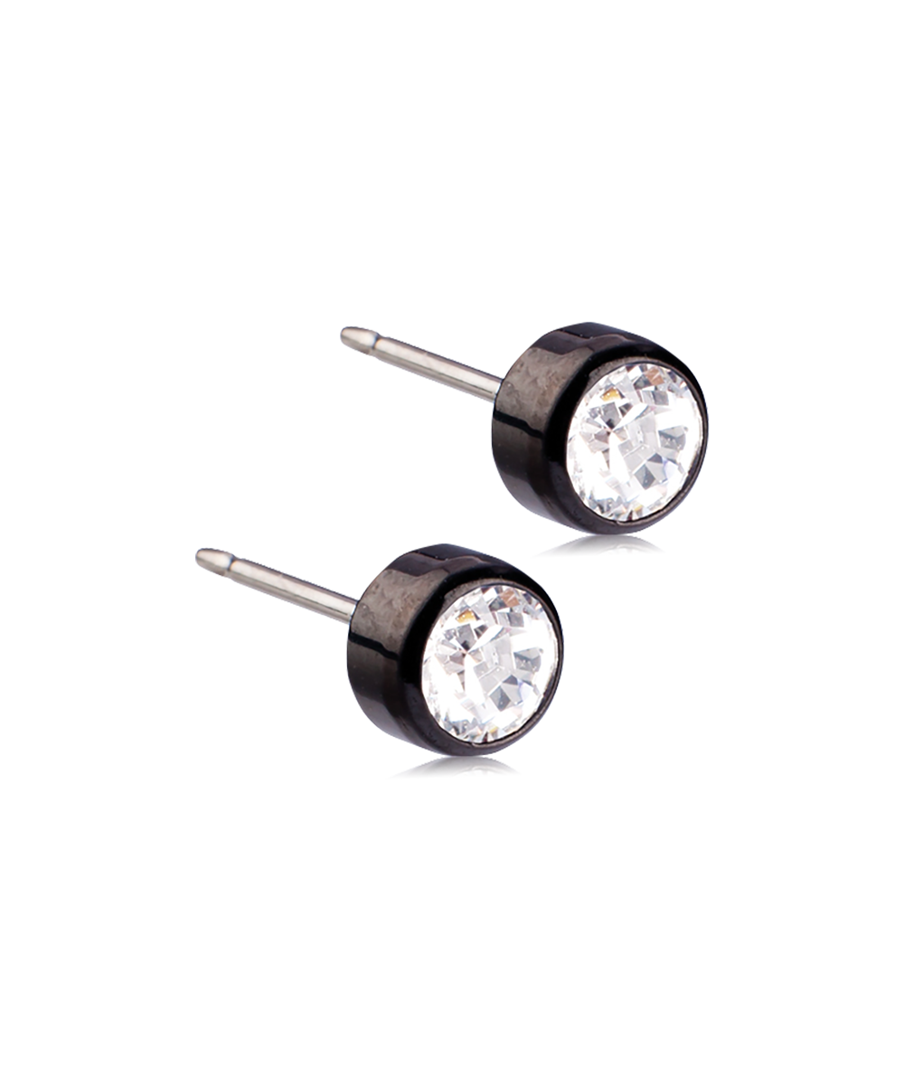 Bezel Earring 5 mm -BT