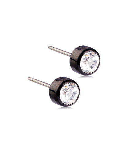 Bezel Earring 5 mm -BT