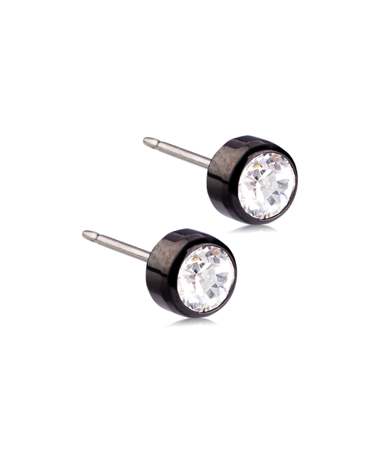 Bezel Earring 5 mm -BT